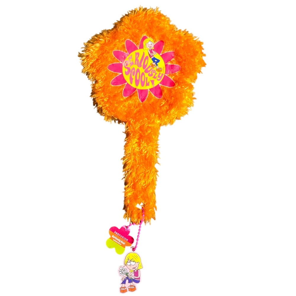 Disney Lizzie McGuire Profusion Fuzzy Orange Handheld Mirror Seriously Cool Y2K